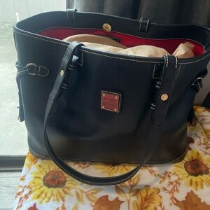 Dooney & Bourke Black Tote with Red Interior